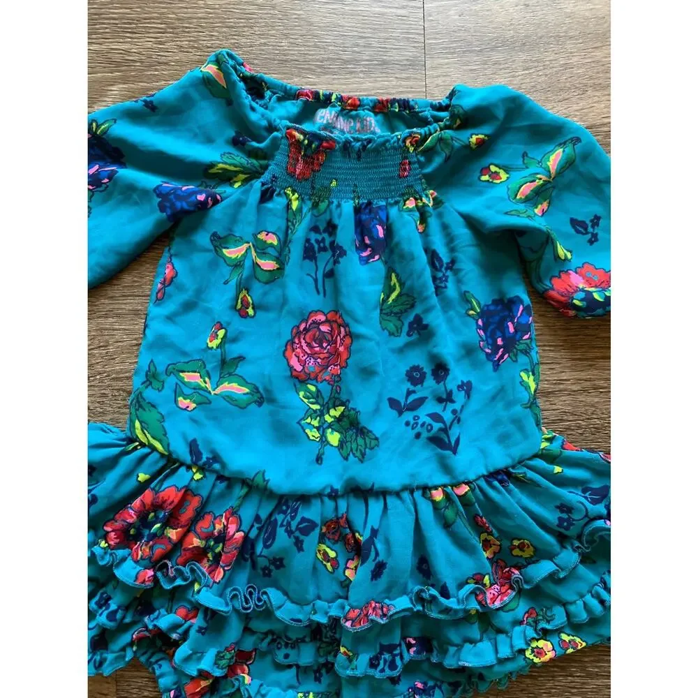 Osh Kosh B'Gosh Turquoise Floral OshKosh Dress 2T